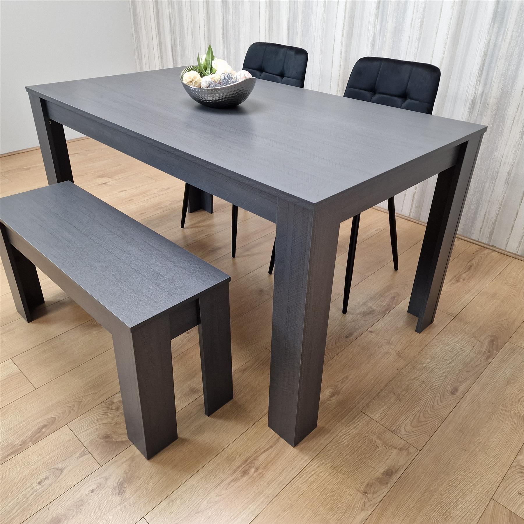 Dining Table Set with 2 Chairs Dining Room and Kitchen table set of 2, and Bench